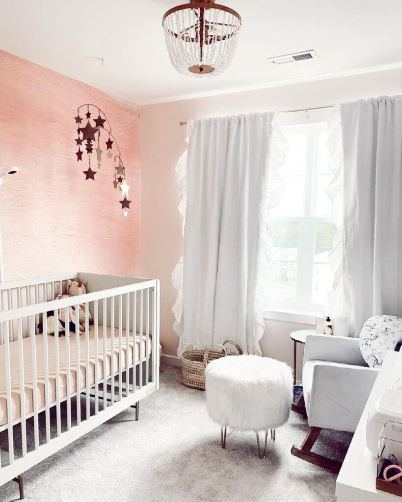 boho nursery pink