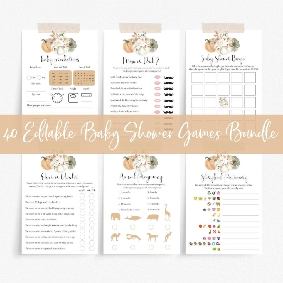 little pumpkin baby shower activities