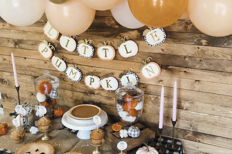 little pumpkin baby shower banner