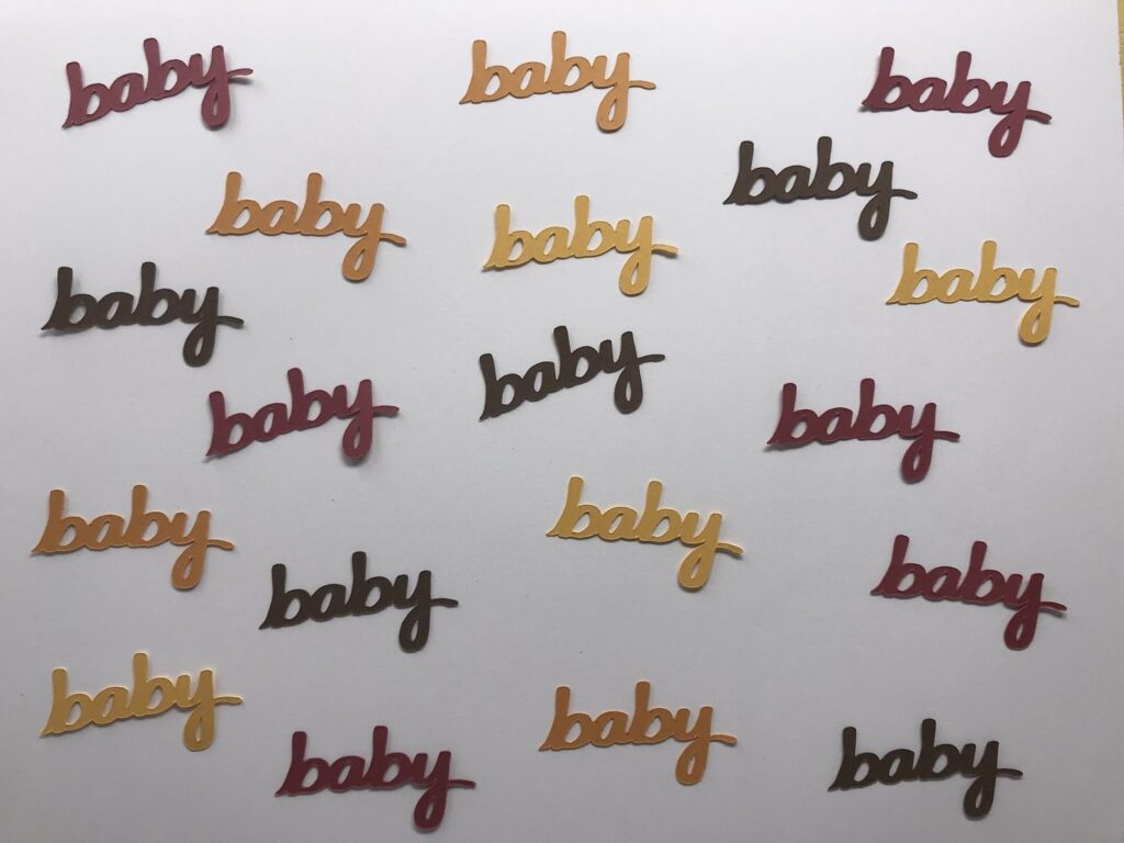 little pumpkin baby shower confetti