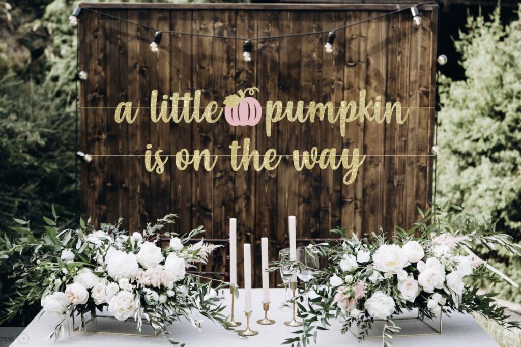 pumpkin themed baby shower girl