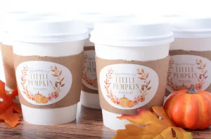 Pumpkin Baby Shower Coffee Cups