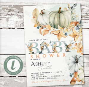 Pumpkins Baby Shower Invitation