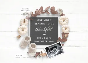 thankful digital pregnancy announcement