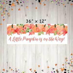fall little pumpkin banner
