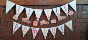fall themed little pumpkin banner