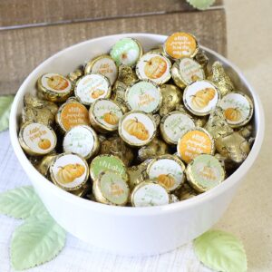 little pumpkin baby shower candy stickers