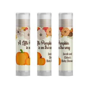 little pumpkin baby shower chapstick