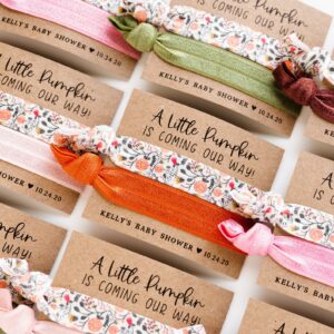 little pumpkin baby shower hair tie