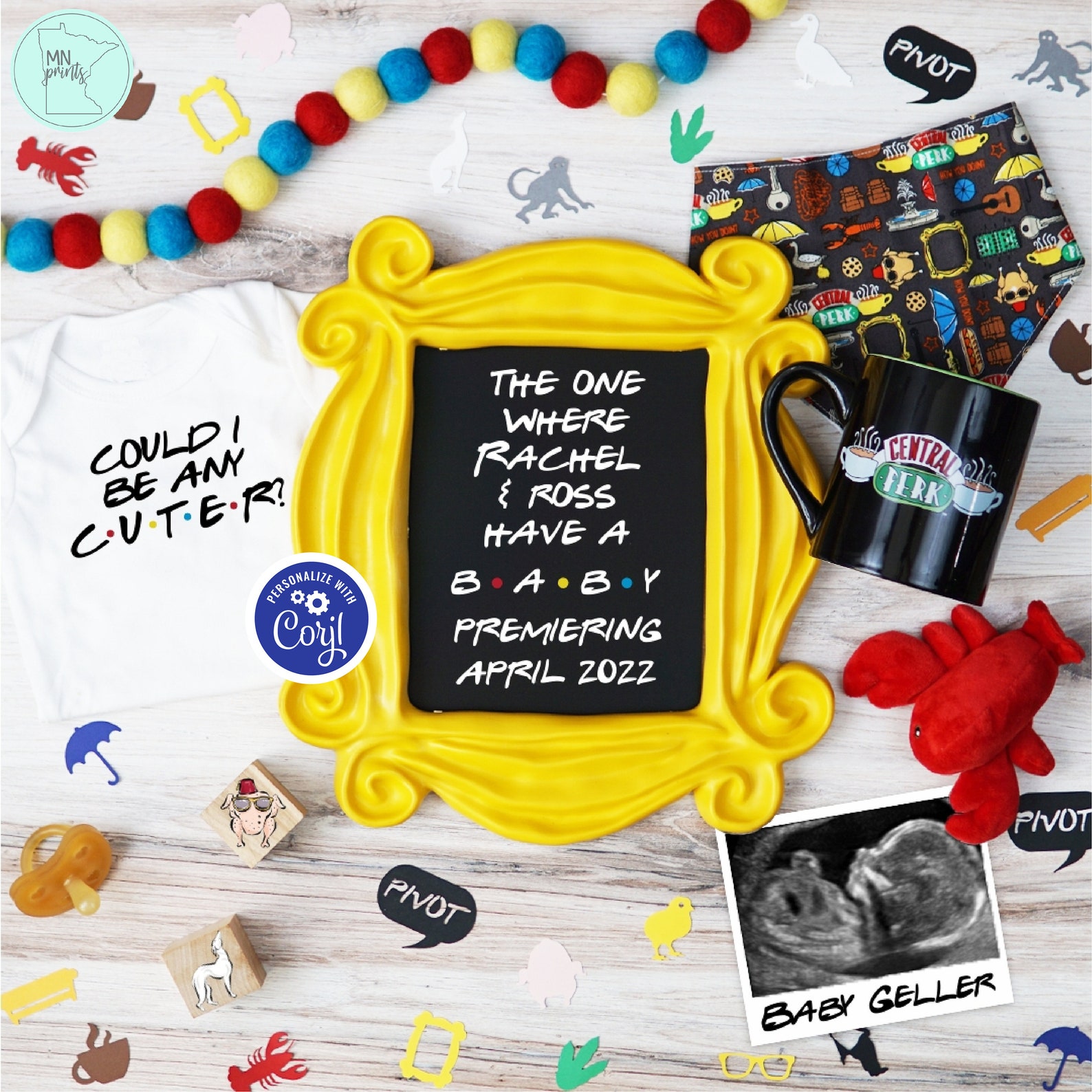 Friends Pregnancy Announcement Digital