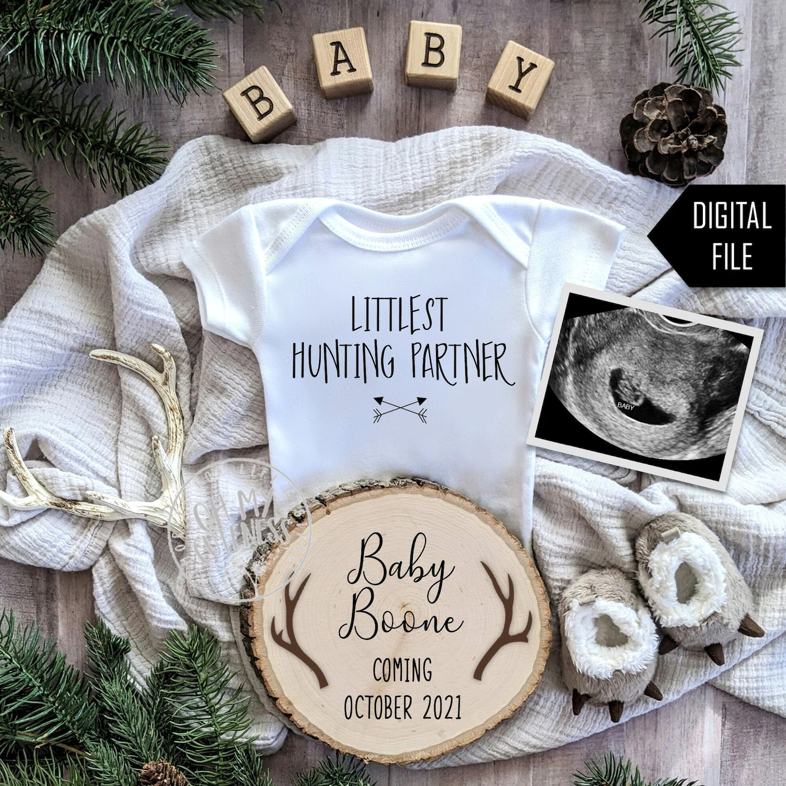 Littlest Hunting Partner Digital Pregnancy Announcement
