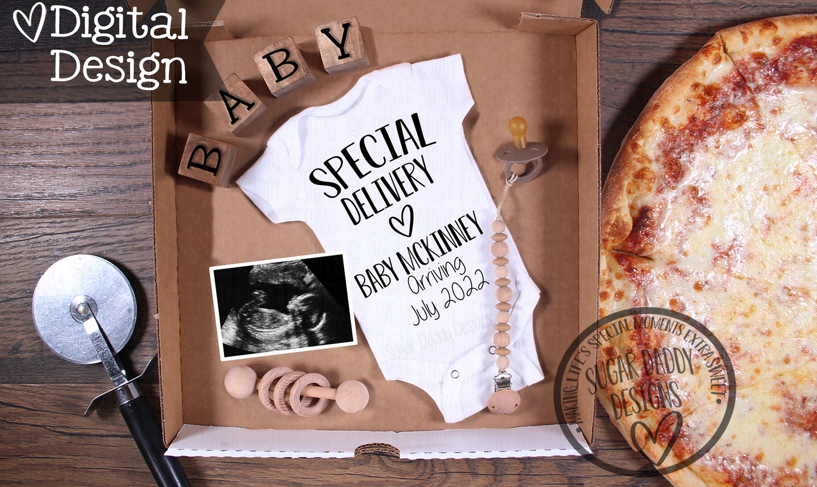 Special Delivery Pizza Pregnancy Announcement