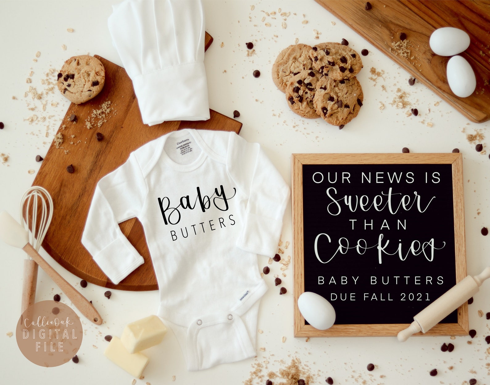 baking pregnancy announcement