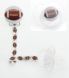 personalized pacifier football
