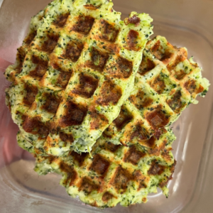 baby led weaning recipe Broccoli and Cheese Waffles