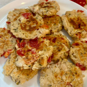 Baby Led Weaning Recipe white bean and tomato fritters