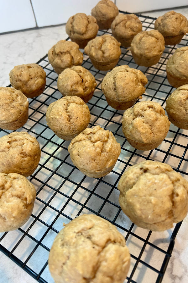 baby led weaning recipe Peanut Butter Banana Mini Muffins